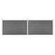 VidaXL Schutting 353x106 cm HKC grijs