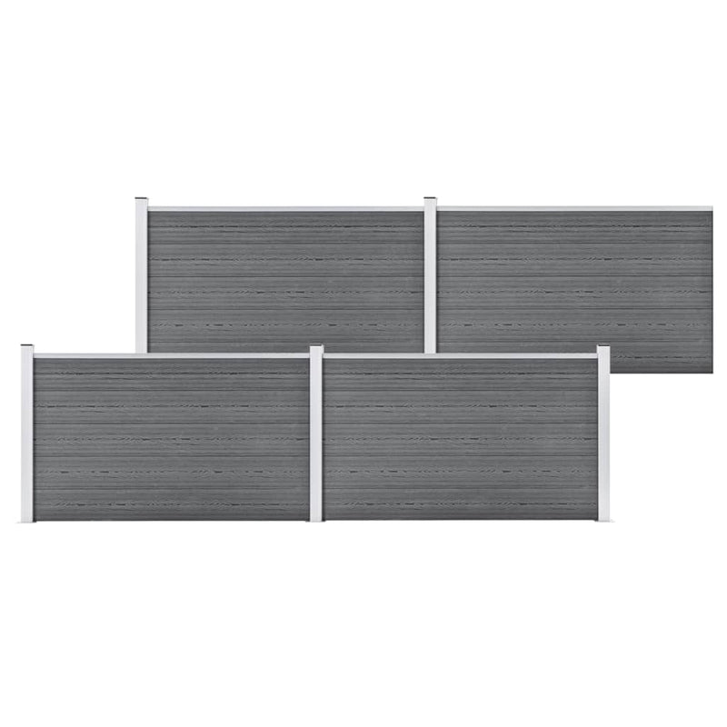 Afbeelding laden in galerijviewer, VidaXL Schutting 699x106 cm HKC grijs

