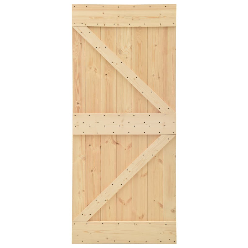 Afbeelding laden in galerijviewer, Vidaxl deur 80x210 cm massief grenenhout
