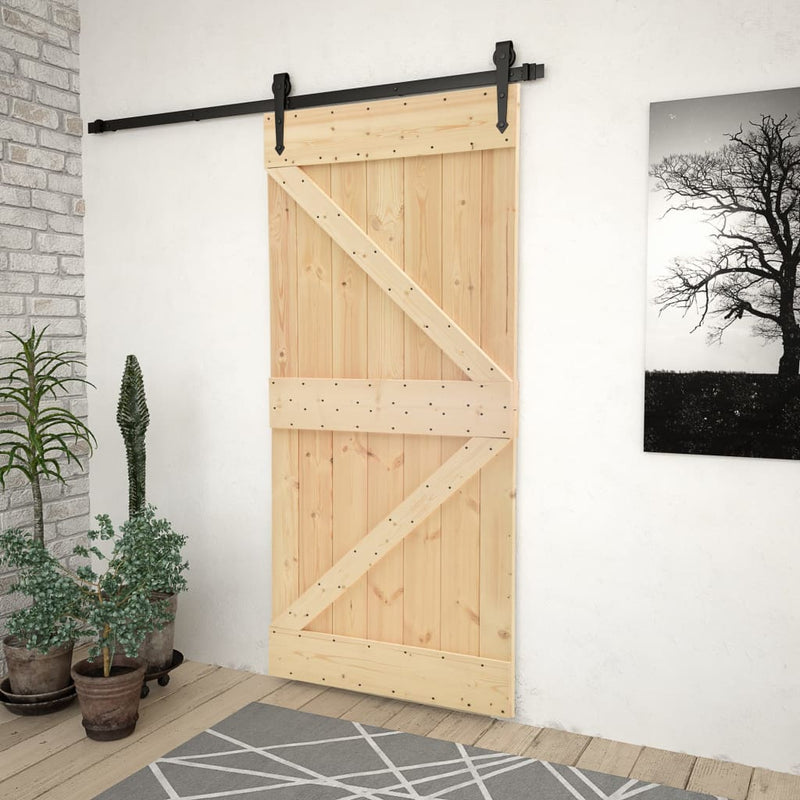 Afbeelding laden in galerijviewer, Vidaxl deur 80x210 cm massief grenenhout
