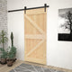 Vidaxl deur 80x210 cm massief grenenhout
