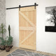 Vidaxl deur 90x210 cm massief grenenhout