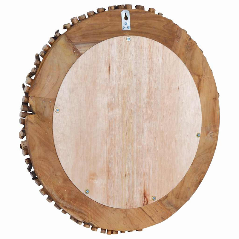 Afbeelding laden in galerijviewer, Vidaxl wandspiegel rond 60 cm teakhout
