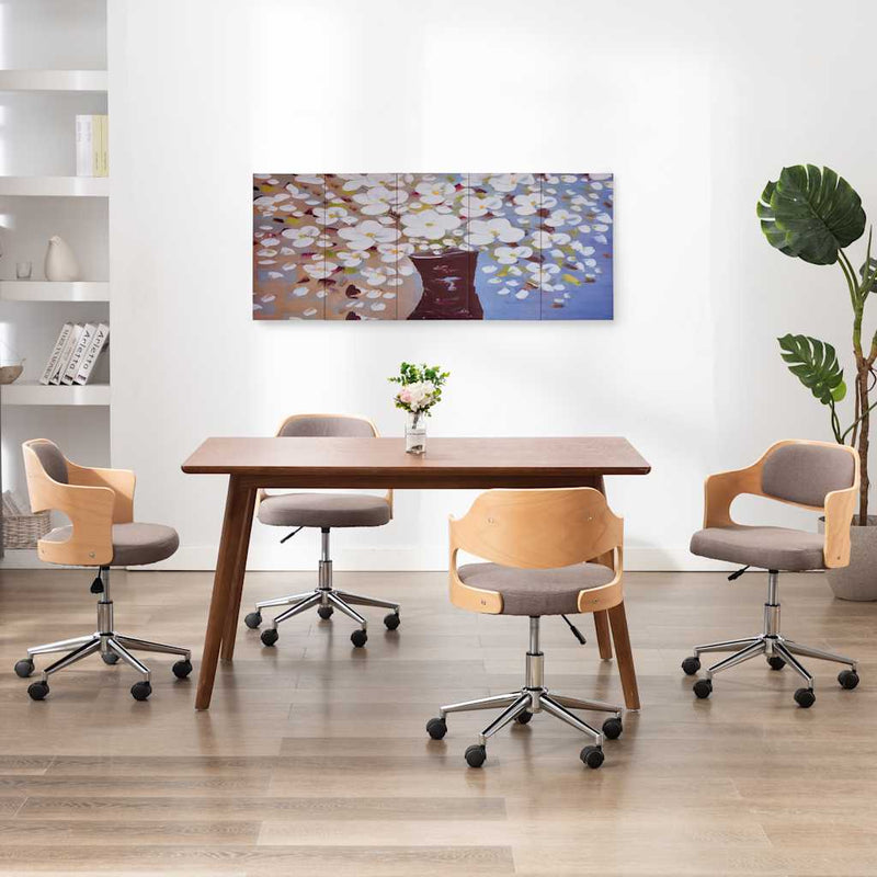 Afbeelding laden in galerijviewer, Vidaxl wandprintset bloemen in vaas 150x60 cm canvas meerkleurig
