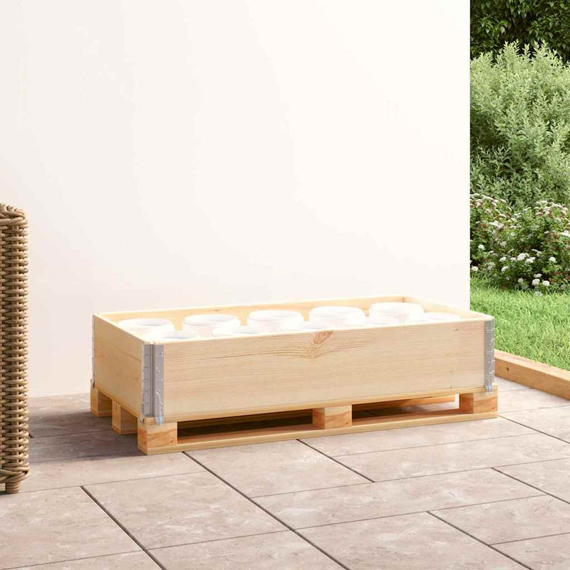 Afbeelding laden in galerijviewer, Vidaxl palletopzetrand 50x100 cm massief grenenhout
