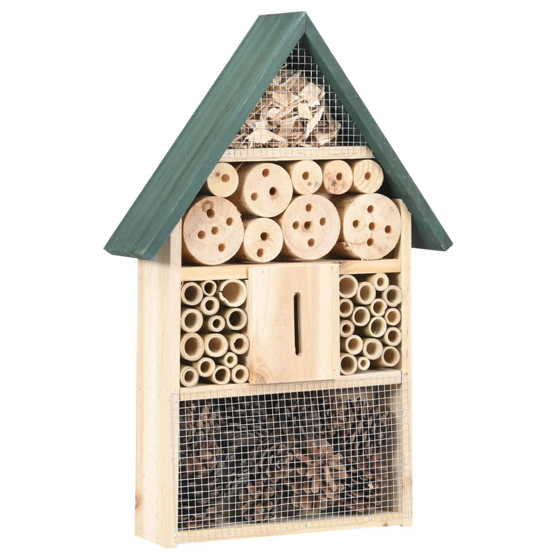 Afbeelding laden in galerijviewer, Vidaxl insectenhotel 30x10x48 cm vurenhout
