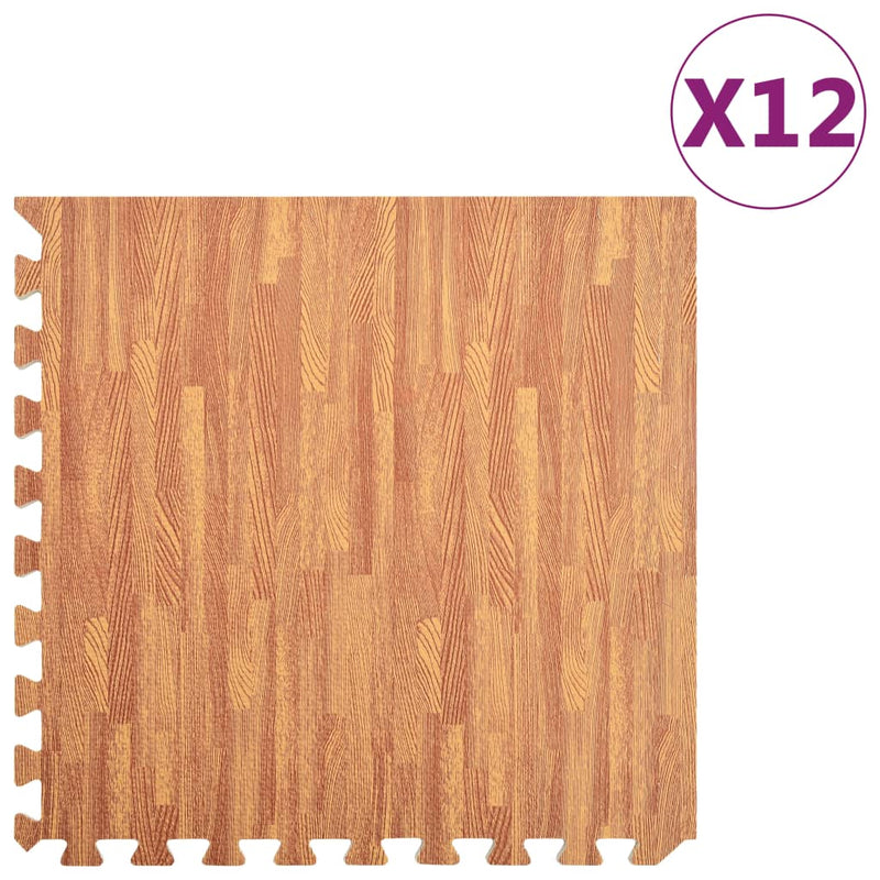 Afbeelding laden in galerijviewer, Vidaxl vloermatten 12 st 4,32 ㎡ eva-schuim houtnerfprint
