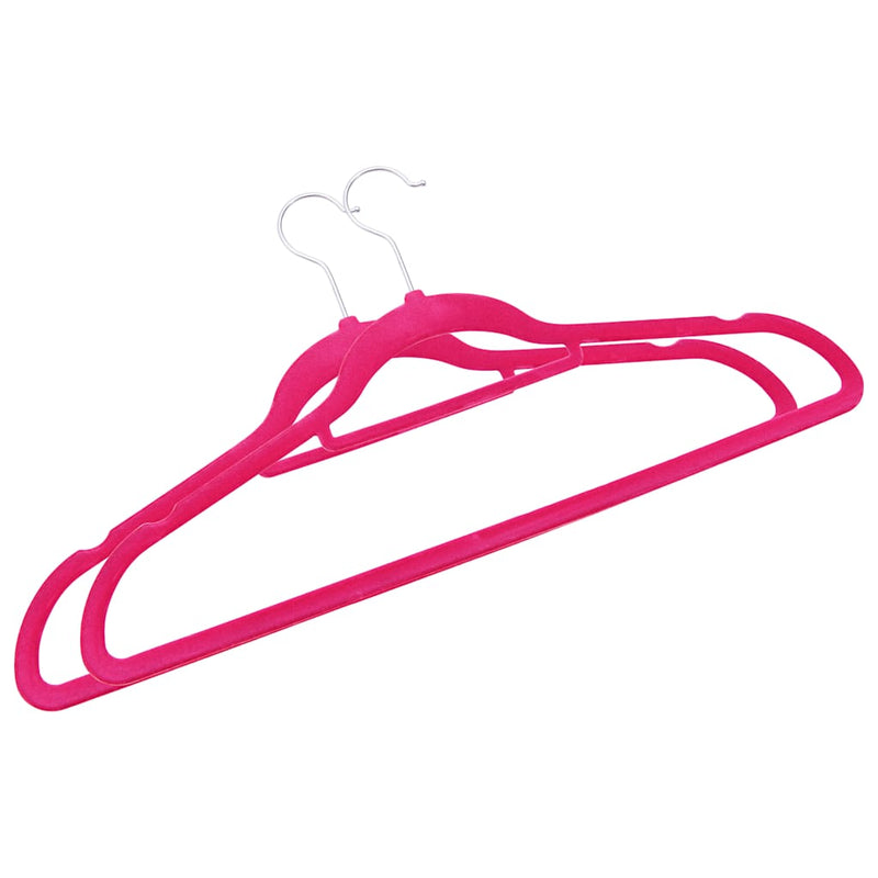 Afbeelding laden in galerijviewer, Vidaxl 100-delige kledinghangerset anti-slip fluweel roze
