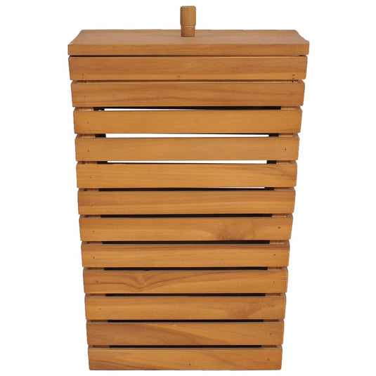Vidaxl wasmand 30x30x45 cm massief teakhout