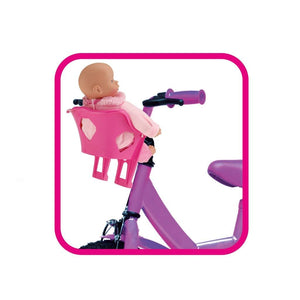 Cute baby poppenfietsstoel roze