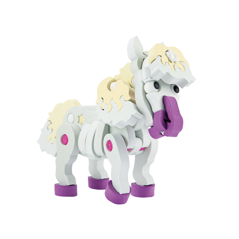 Afbeelding laden in galerijviewer, Toi-toys 3d puzzel constuksructiefoam paard diy set s
