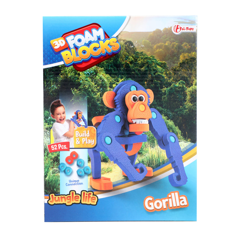 Afbeelding laden in galerijviewer, Toi-toys knutselpuzzel aap junior 25,8 cm blauw 59-delig
