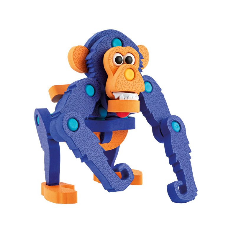 Afbeelding laden in galerijviewer, Toi-toys knutselpuzzel aap junior 25,8 cm blauw 59-delig

