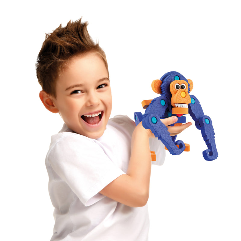 Afbeelding laden in galerijviewer, Toi-toys knutselpuzzel aap junior 25,8 cm blauw 59-delig
