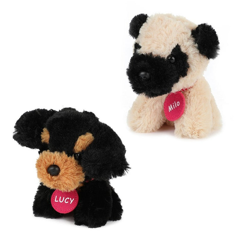Afbeelding laden in galerijviewer, Toi-toys pluchen hondjes in hondenhok koffer 4 stuks

