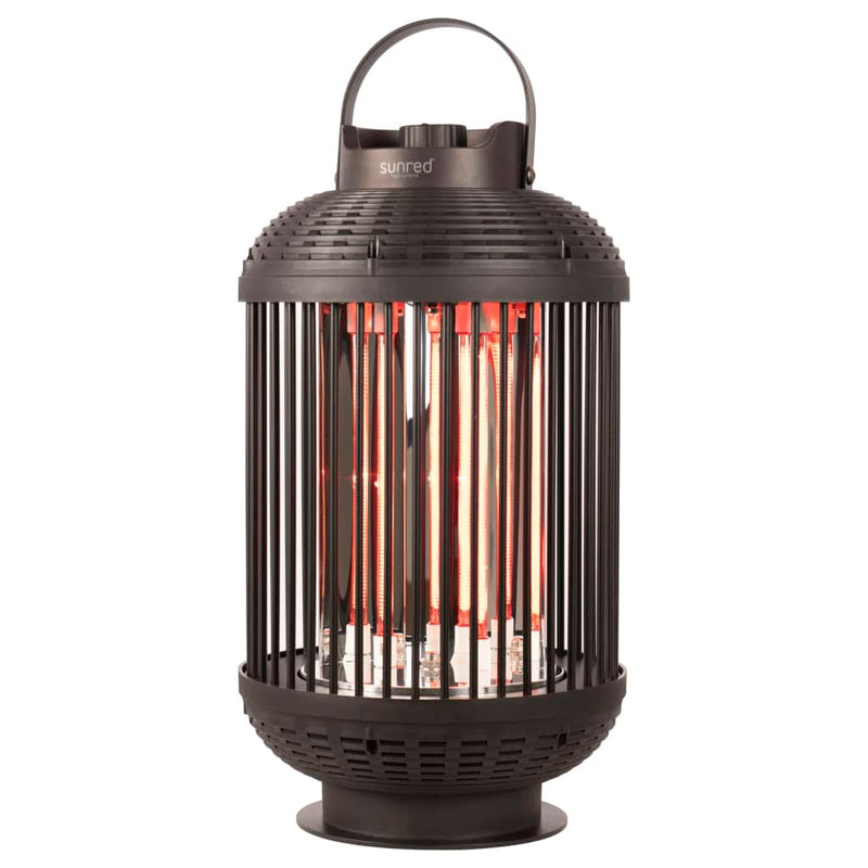 Afbeelding laden in galerijviewer, Sunred tafelverwarmer indox 1200 w halogeen zwart
