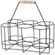 Home styling wijnflesfhouder 30x13x27 cm metaal zwart