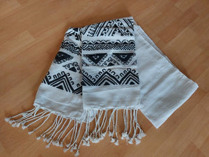 H s collection hamamdoek 180 x 90 cm hammamdoek katoen hamamdoek zwart-wit