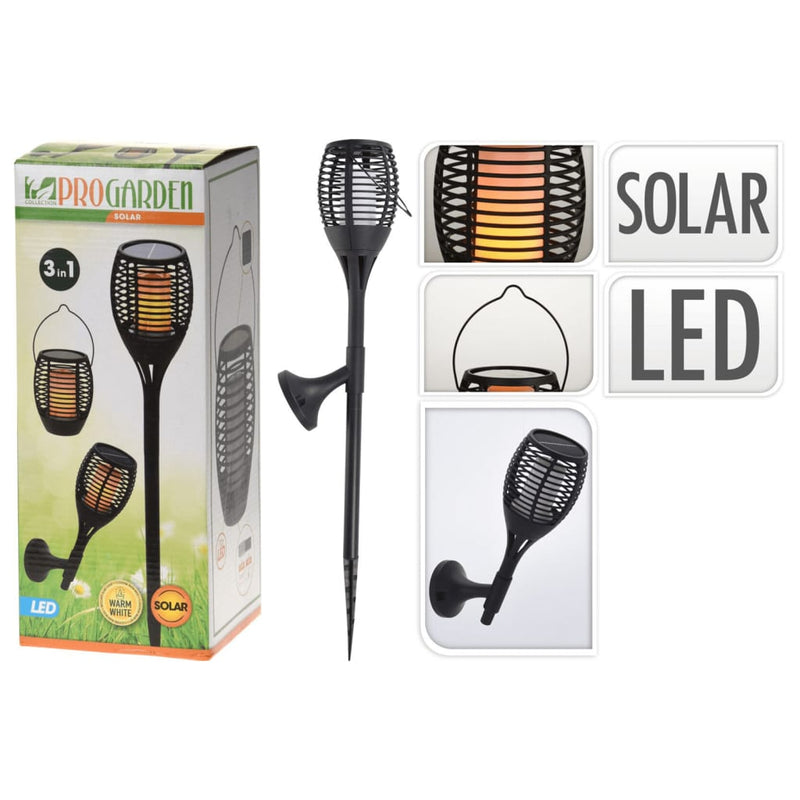 Afbeelding laden in galerijviewer, ProGarden ProGarden Tuinlamp 3-in-1 LED zwart
