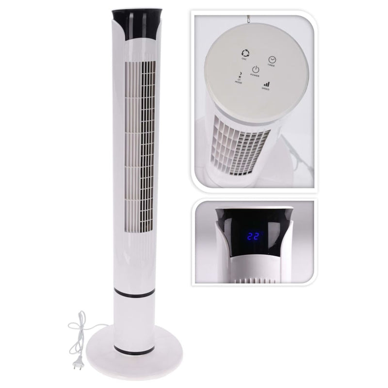 Afbeelding laden in galerijviewer, Excellent Electrics Electrics Torenventilator met afstandsbediening 45 W wit
