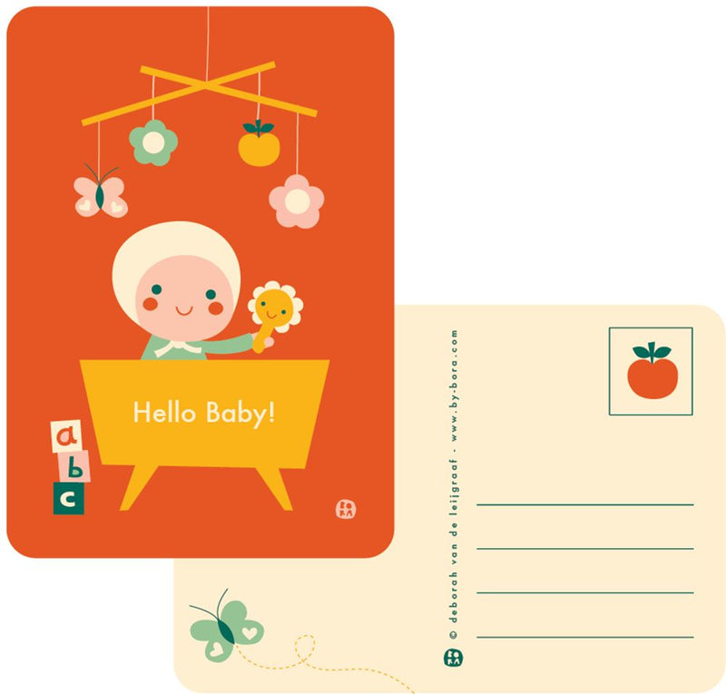 Afbeelding laden in galerijviewer, Bora hello baby-bed ansichtkaart
