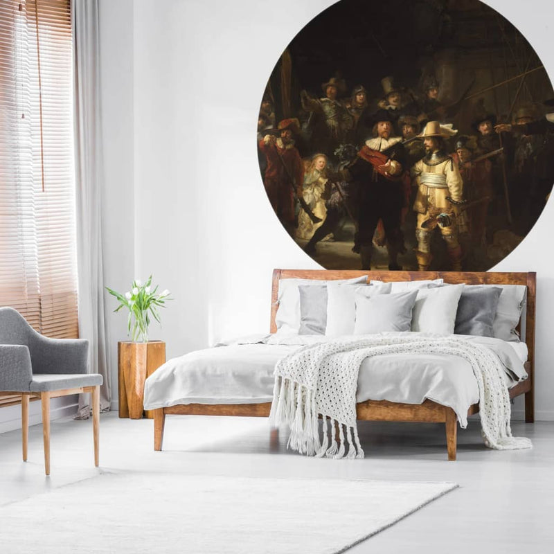 Afbeelding laden in galerijviewer, Wallart behangcirkel the night watch 142,5 cm

