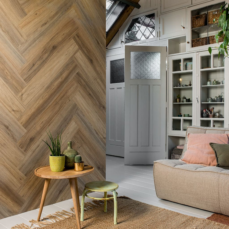 Afbeelding laden in galerijviewer, WallArt WallArt Planken hout-look natuurlijk eiken lichtbruin
