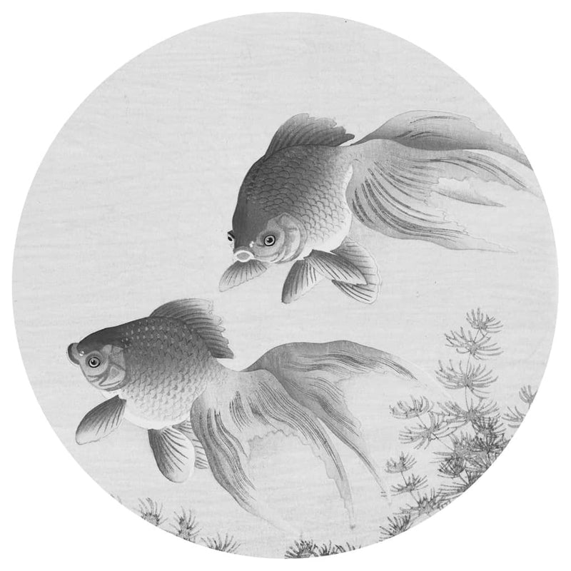 Afbeelding laden in galerijviewer, WallArt WallArt Behangcirkel Two Goldfish 142,5 cm
