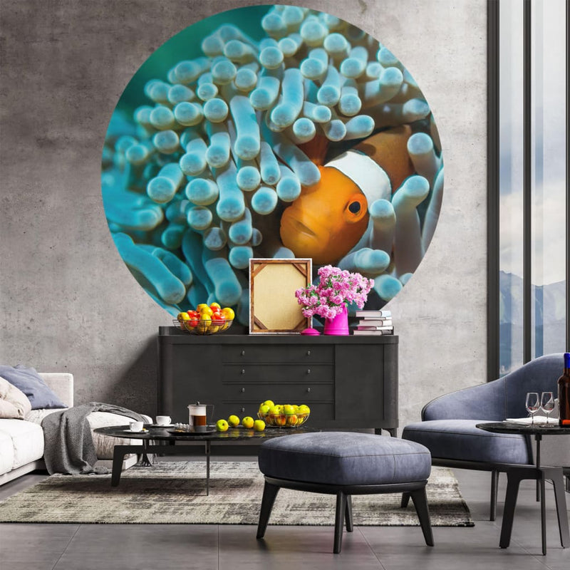 Afbeelding laden in galerijviewer, WallArt WallArt Behangcirkel Nemo the Anemonefish 190 cm

