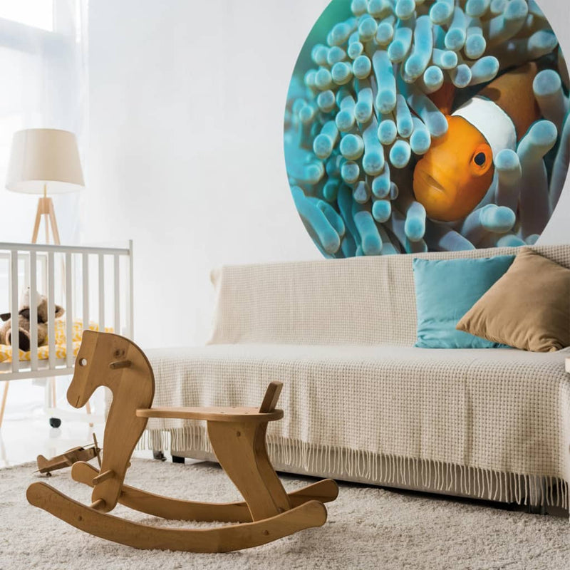 Afbeelding laden in galerijviewer, WallArt WallArt Behangcirkel Nemo the Anemonefish 142,5 cm
