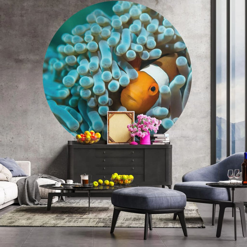 Afbeelding laden in galerijviewer, WallArt WallArt Behangcirkel Nemo the Anemonefish 142,5 cm
