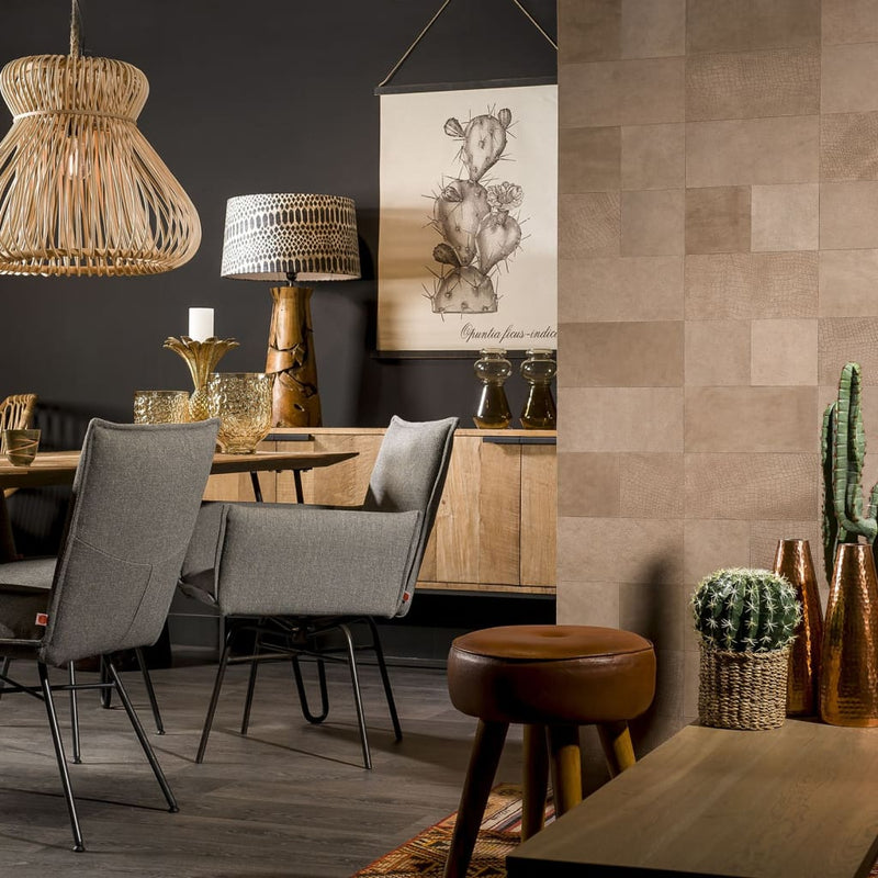 Afbeelding laden in galerijviewer, WallArt WallArt 32 st Tegel Argyle leer grijstaupe
