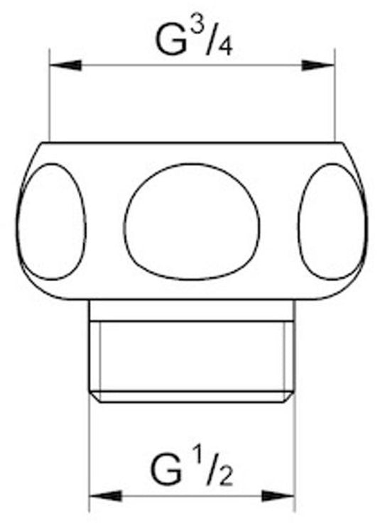 Grohe relexa douche aansluitstuk -arm 28817000