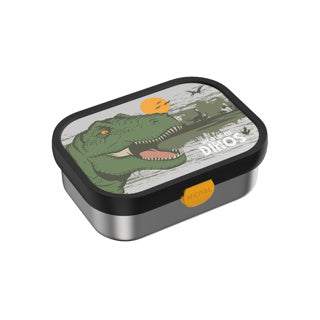 Afbeelding laden in galerijviewer, Mepal rvs bento lunchbox campus - 750 ml - broodtrommel met vakjes voor kinderen - geschikt voor 4 boterhammen - lunchbox rvs - dino
