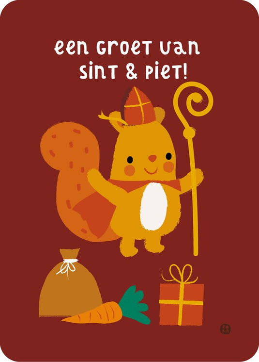 Bora een groet van sint p ansichtkaart | 5 stuks
