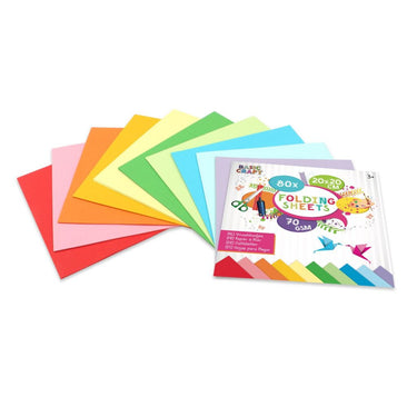 Basic craft vouwblaadjes 70 grams 20x20 cm 100 stuks