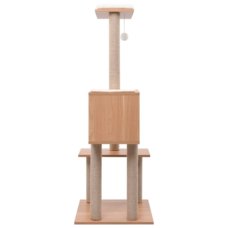 Afbeelding laden in galerijviewer, Vidaxl kattenkrabpaal met sisal krabmat 129 cm
