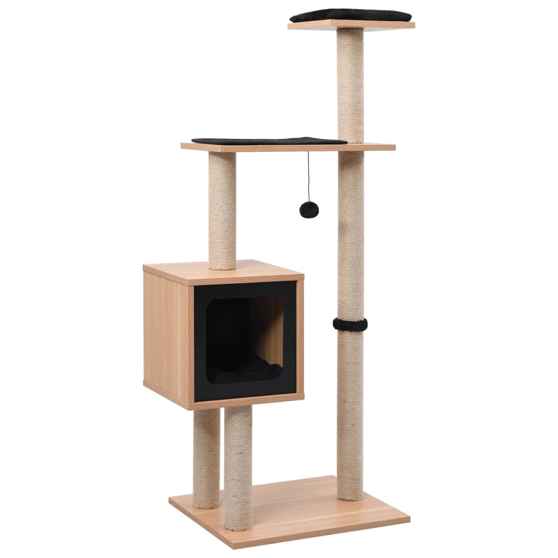 Afbeelding laden in galerijviewer, Vidaxl kattenkrabpaal met sisal krabmat 123 cm

