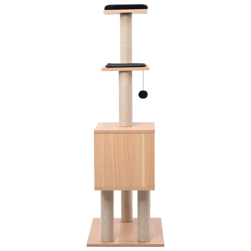 Afbeelding laden in galerijviewer, Vidaxl kattenkrabpaal met sisal krabmat 123 cm
