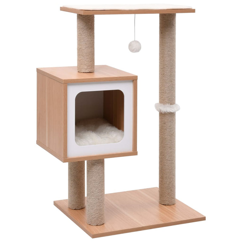 Afbeelding laden in galerijviewer, Vidaxl kattenkrabpaal met sisal krabmat 82 cm
