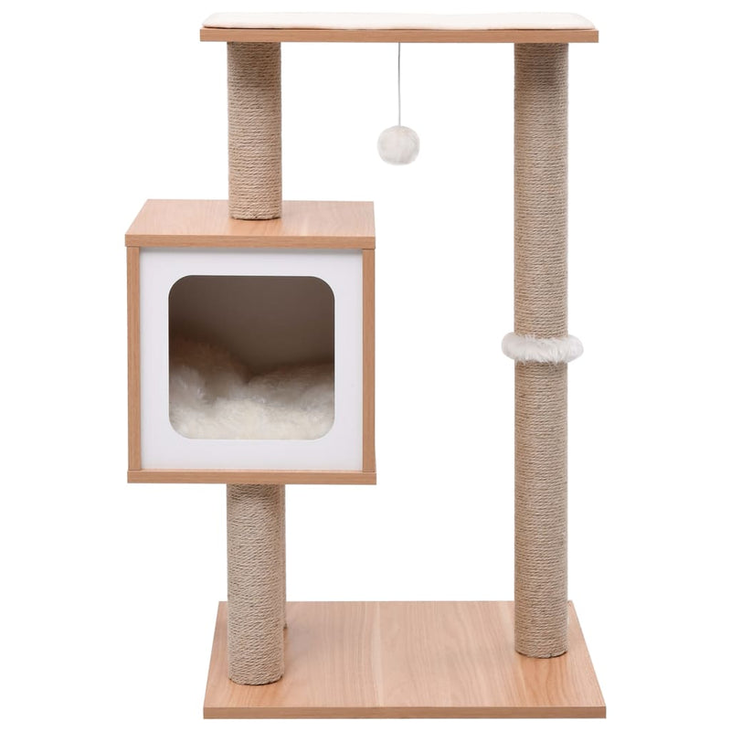 Afbeelding laden in galerijviewer, Vidaxl kattenkrabpaal met sisal krabmat 82 cm
