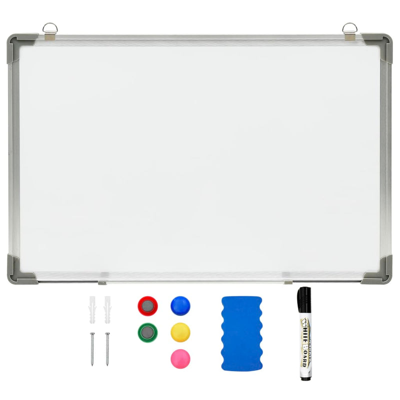 Afbeelding laden in galerijviewer, Vidaxl whiteboard magnetisch 50x35 cm staal wit
