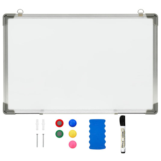 Vidaxl whiteboard magnetisch 60x40 cm staal wit