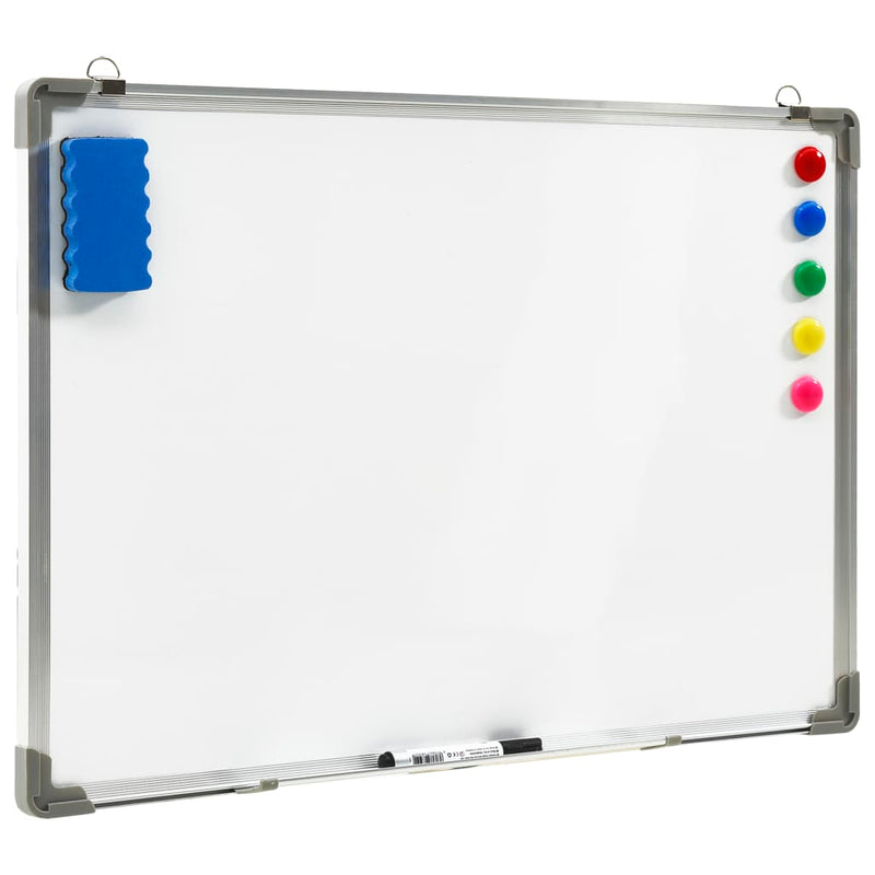 Afbeelding laden in galerijviewer, Vidaxl whiteboard magnetisch 90x60 cm staal wit
