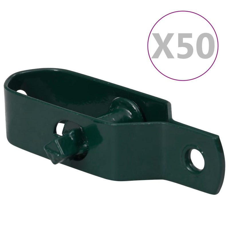 Afbeelding laden in galerijviewer, VidaXL Draadspanners 50 st 100 mm staal groen
