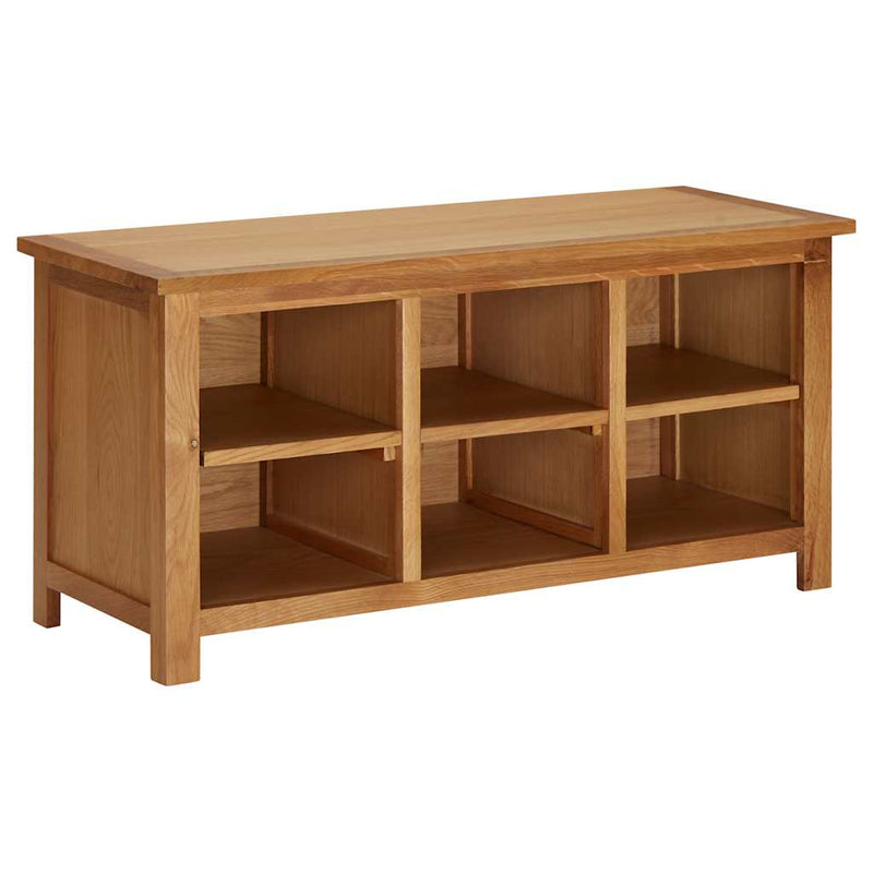 Afbeelding laden in galerijviewer, Vidaxl schoenenrek 90x37x45 cm massief eikenhout
