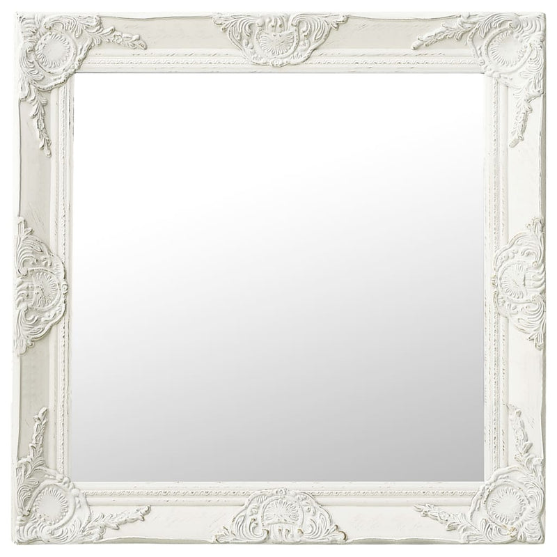 Afbeelding laden in galerijviewer, Vidaxl wandspiegel barok stijl 60x60 cm wit
