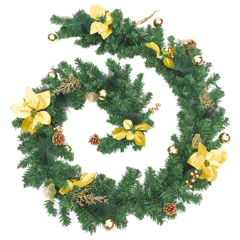 Afbeelding laden in galerijviewer, Vidaxl kerstslinger met led-lampjes 2,7 m pvc groen
