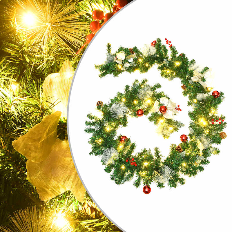 Afbeelding laden in galerijviewer, Vidaxl kerstslinger met led-lampjes 2,7 m pvc groen
