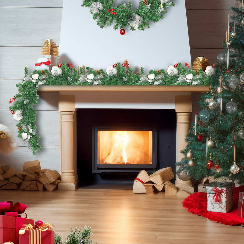 Afbeelding laden in galerijviewer, Vidaxl kerstslinger met led-lampjes 2,7 m pvc groen
